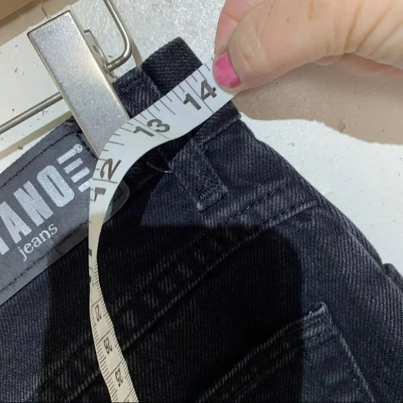 Vintage Gitano 10 average black raw hem Mom‎ jeans - Picture 6 of 8